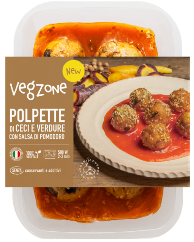 Polpette di ceci e verdure con salsa di pomodoro